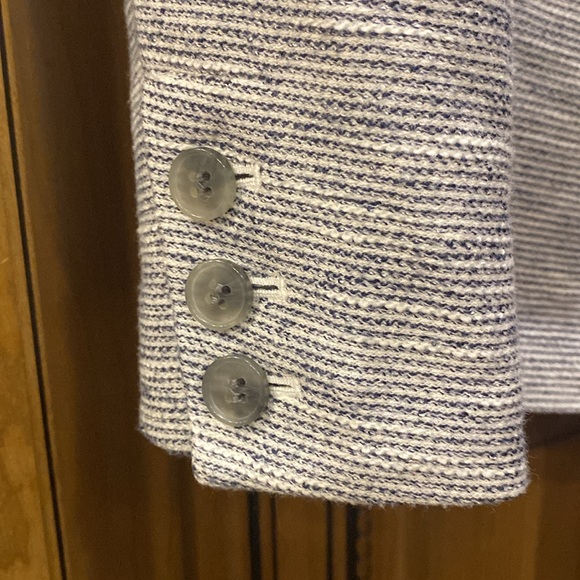 NWOT LOFT Grey Striped Blazer Size 2 - Picture 5 of 8